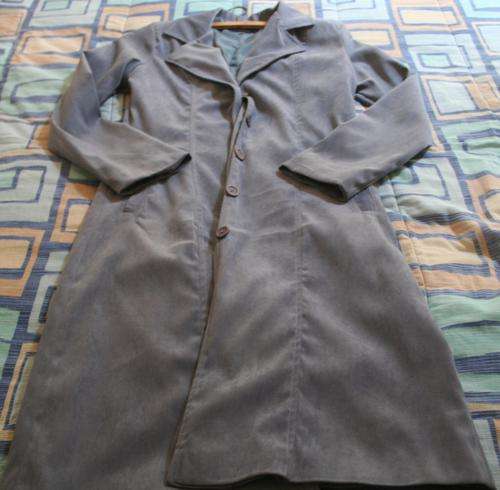 Blue coat - suede/faux suede material - size 10 (32) - price reduced