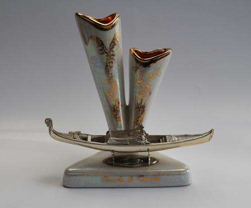 Venetian Gondola with vases