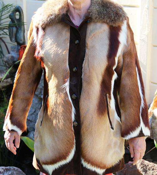 Ladies genuine Handmade  Springbok Hide Jacket