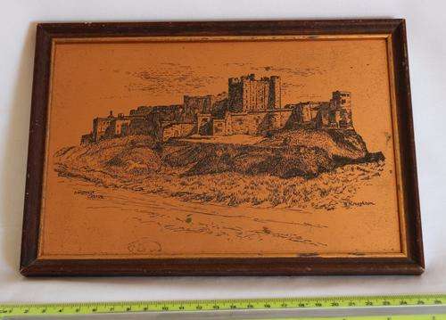 Copper Etching of Bamburgh Castle