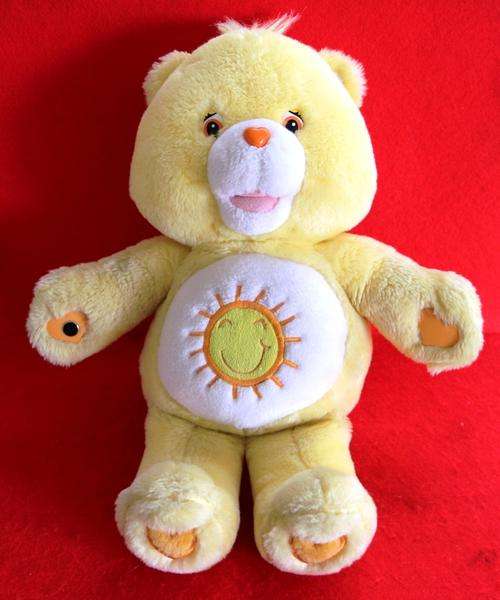 Care Bear Sunshine 14" TCFC 2002 Yellow FunshineStuffed Plush Sing when you hold both hands