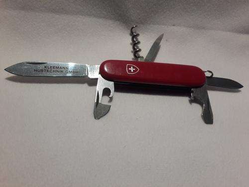 Victorinox Swiss Army Knife -Older Tourist with  logo on Blade