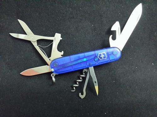 Swiss Army knife (Climber) Victorinox Blue Translucent scales with Logo