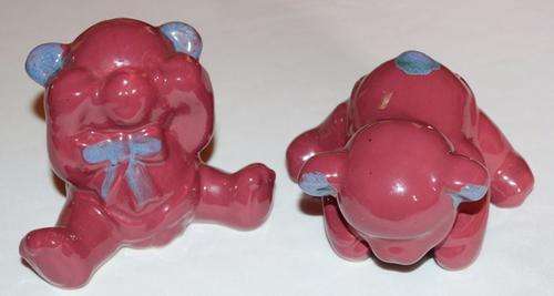 Two Ceramic Baby Bears