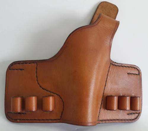 Holster Leather 357 with space for six bullets H&H Leatherware Pancake