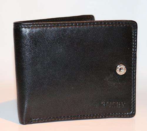 Mens Leather Busby Wallet - Black