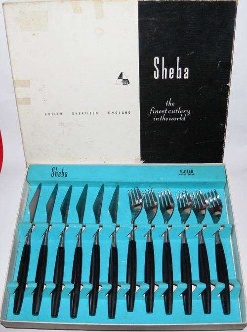 Sheba Design, Made by Butler of Sheffield England Fish Fork and knife set