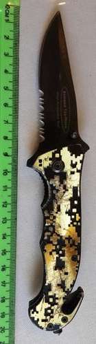 Extreme Tac-Force pocket knife Blade 80mm Window Break and Belt Cutter
