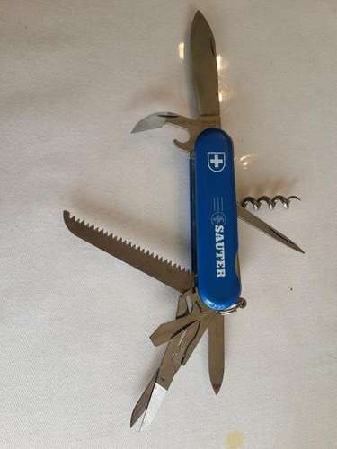 Swiss Army Knife .Wenger - Forrester With Blue Scales and Sauter Logo