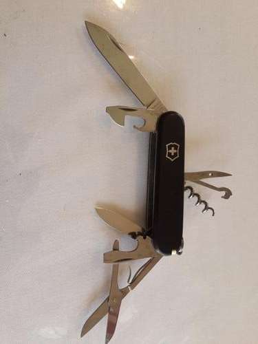 Swiss Army knife (Climber)  Victorinox Black Scales Good Condition
