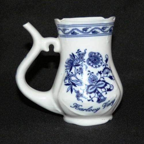 Vintage Czech, Karlovy Vary, Blue Onion Sipping Cup/Mug, Viva Porcelan Dalovice