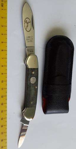 Boker 2 Blade Folder Pen Knife with sturdy lock blade SA Rugby Limited Edition No 208
