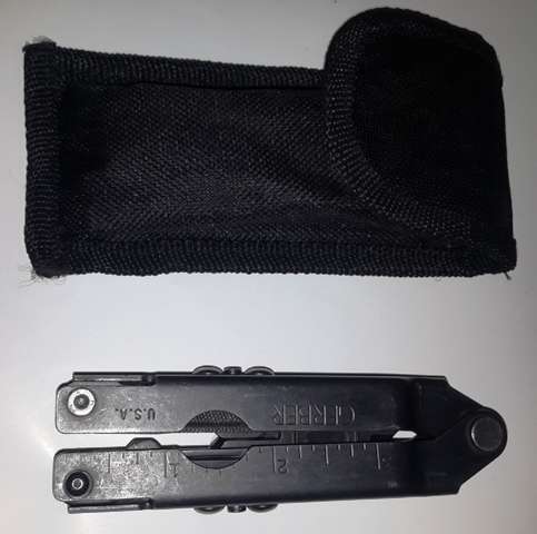 Gerber  Multitool Black Scales one handed opening with aftermarket pouch