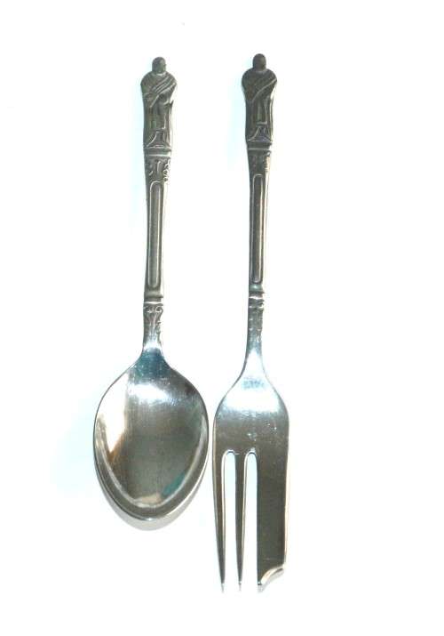 Antique - Religious Apostle Coffee/Tea Spoon & Cake Fork - from 1910