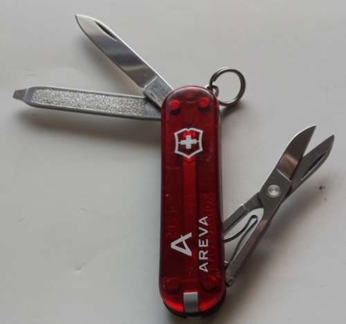 Victorinox Swiss Army Knife -Classic SD  Red scales With Areva Logo