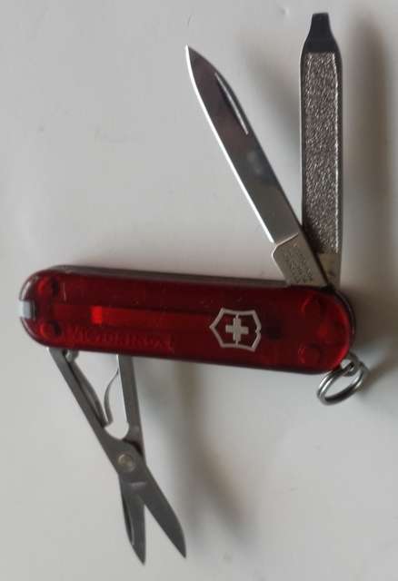 Victorinox Swiss Army Knife - signature - with Pen and see through scales