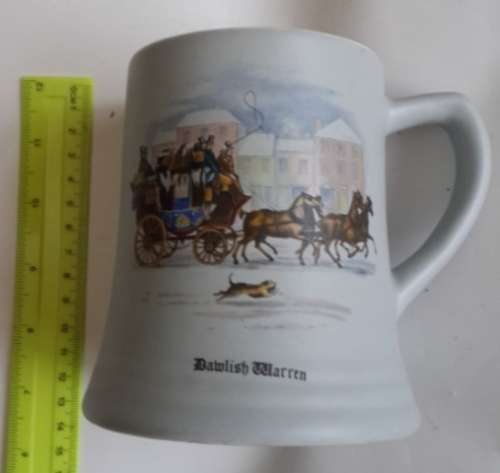 Beer Mug English Horses and Coach made in Devon