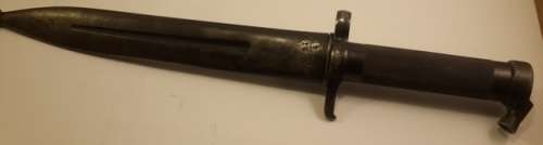 COLLECTIBLE MILITARY SWEDISH M1896 BAYONET AND SCABBARD