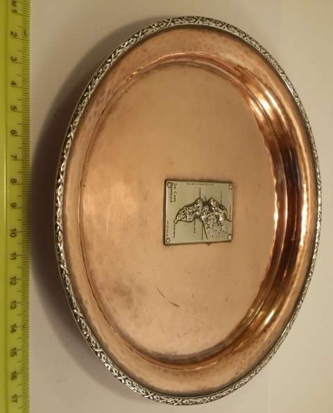 Copper Plate with Cape Peninsula silver colour rim and name plate