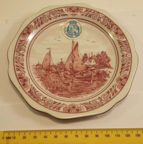 Delft Porcelain Plate Oude Molen Fabriek