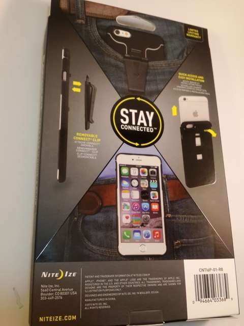 Niteize Connect Case for iPhone 6 Plus Colour Black