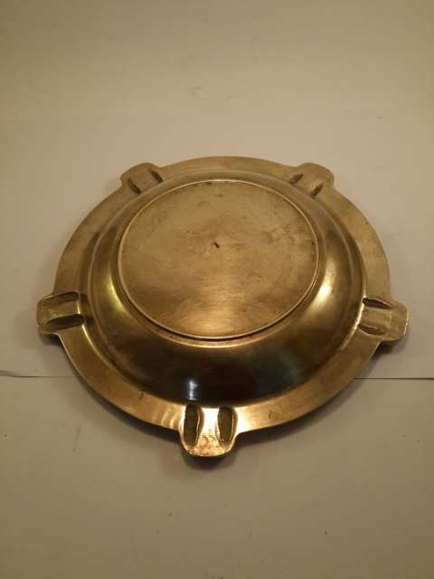 Brass ashtray heavy solid brass