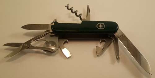 Victorinox - Explorer Good Condition Green Scales with Mountain Equipment Logo
