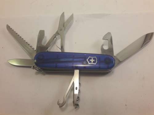 Victorinox Swiss Army knife (Huntsman) Blue Translucent scales