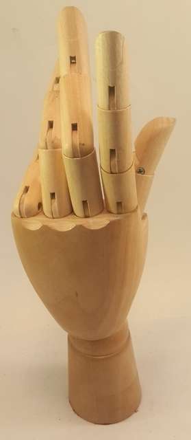 Wood Hand Artist Manikin Model Left Hand
