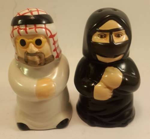 Arabian Man and Woman Salt and Pepper Shakers