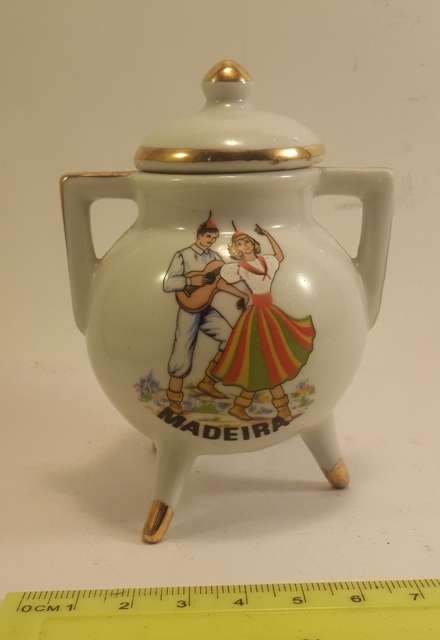 A Porcelain Three Legged Pot from Madeira