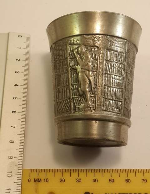 Pewter Cup 95 % Embossed Grennigloh Made in Germany