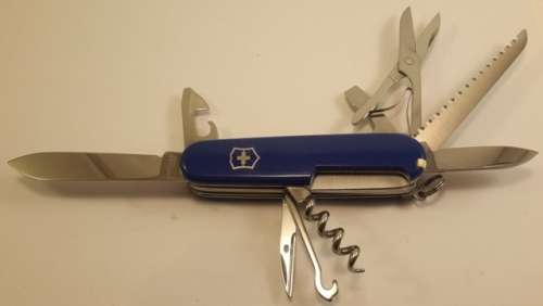 Victorinox Swiss Army knife (Huntsman) Blue scales with Logo