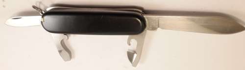 Swiss Army knife Recruit Victorinox   with Black Scales no Swiss Cross on Scales