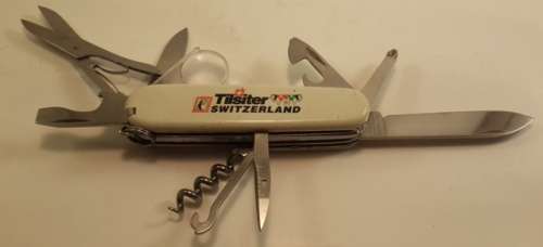 Victorinox - Explorer Swiss Army Knife White Scales with Tilsiter Switzerland logo