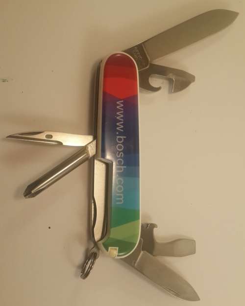 Victorinox Swiss Army Knife Tinker Bosh scales Good Condition