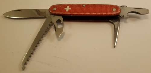 Swiss Army knife Vintage Red  Ribbed Alox Farmer Victorinox