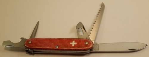 Swiss Army knife Vintage Red  Ribbed Alox Farmer Victorinox