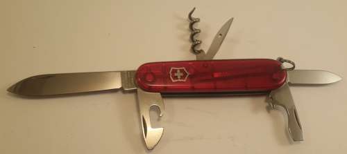 Victorinox -Spartan  Swiss Army Knife With Red Translucent Scales