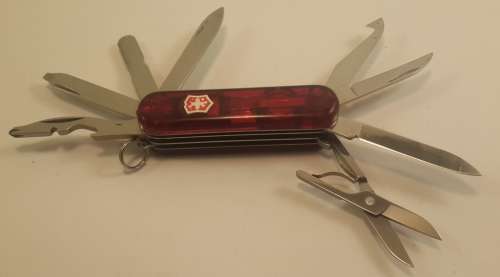 Victorinox Swiss Army Knife - Red - Midnight Mini Champ 16 Function