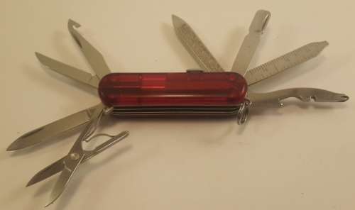 Victorinox Swiss Army Knife - Red - Midnight Mini Champ 16 Function