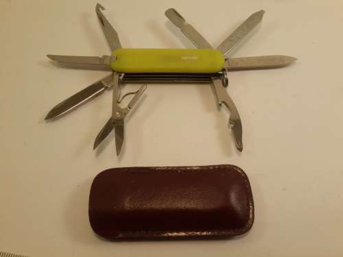 Victorinox Swiss Army Knife - Fluo Yellow Scales - Mini Champ 16 Function