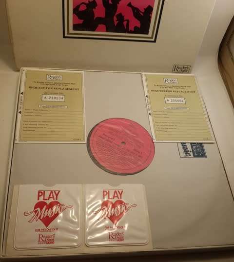 Box of 8 LP records from Reader Digest 100 Most Beatiful Movie Themes