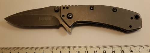 Kershaw 1555Ti Cryo Assisted 2-3/4` Plain Blade, Framelock Design