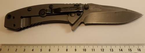 Kershaw 1555Ti Cryo Assisted 2-3/4` Plain Blade, Framelock Design