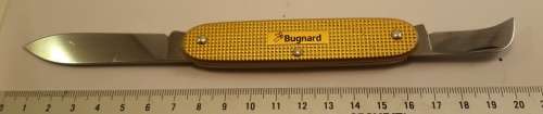 Swiss Army knife Ribbed Alox Pioneer Pruner Victorinox  Gold Colour scales with Bugnard logo