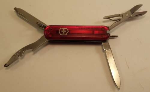 Victorinox Swiss Army Knife - Red Translucent Scales- Manager