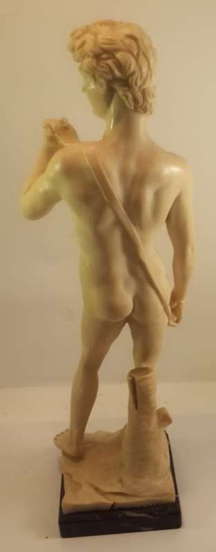 Statue, David, +/- 30cm tall, Has been Repaired on the legs