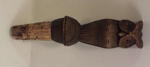 Wooden Owl Bottle Stopper  length 13 cm