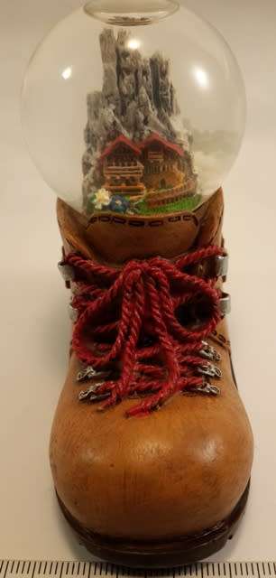 Swiss Snow Globe on Boot